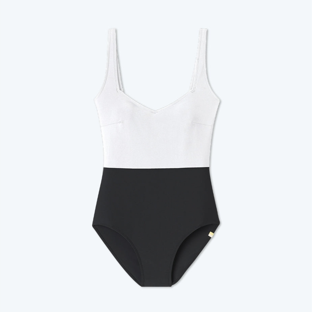 Summersalt Seascape Sweetheart One Piece In White And Black Size 12 Classic